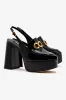 Harrington Loafer Hi In Black Box Leather sold by Larroude