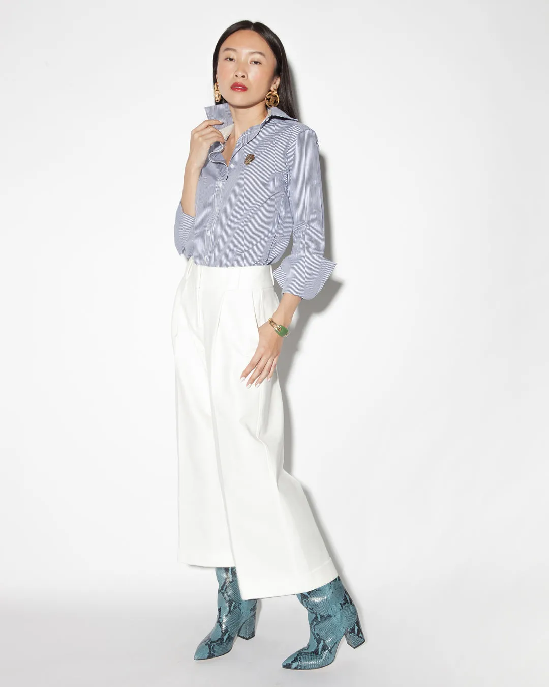 Beverly Wide-Leg Cropped Pant sold by Larroude product image thumbnail 3