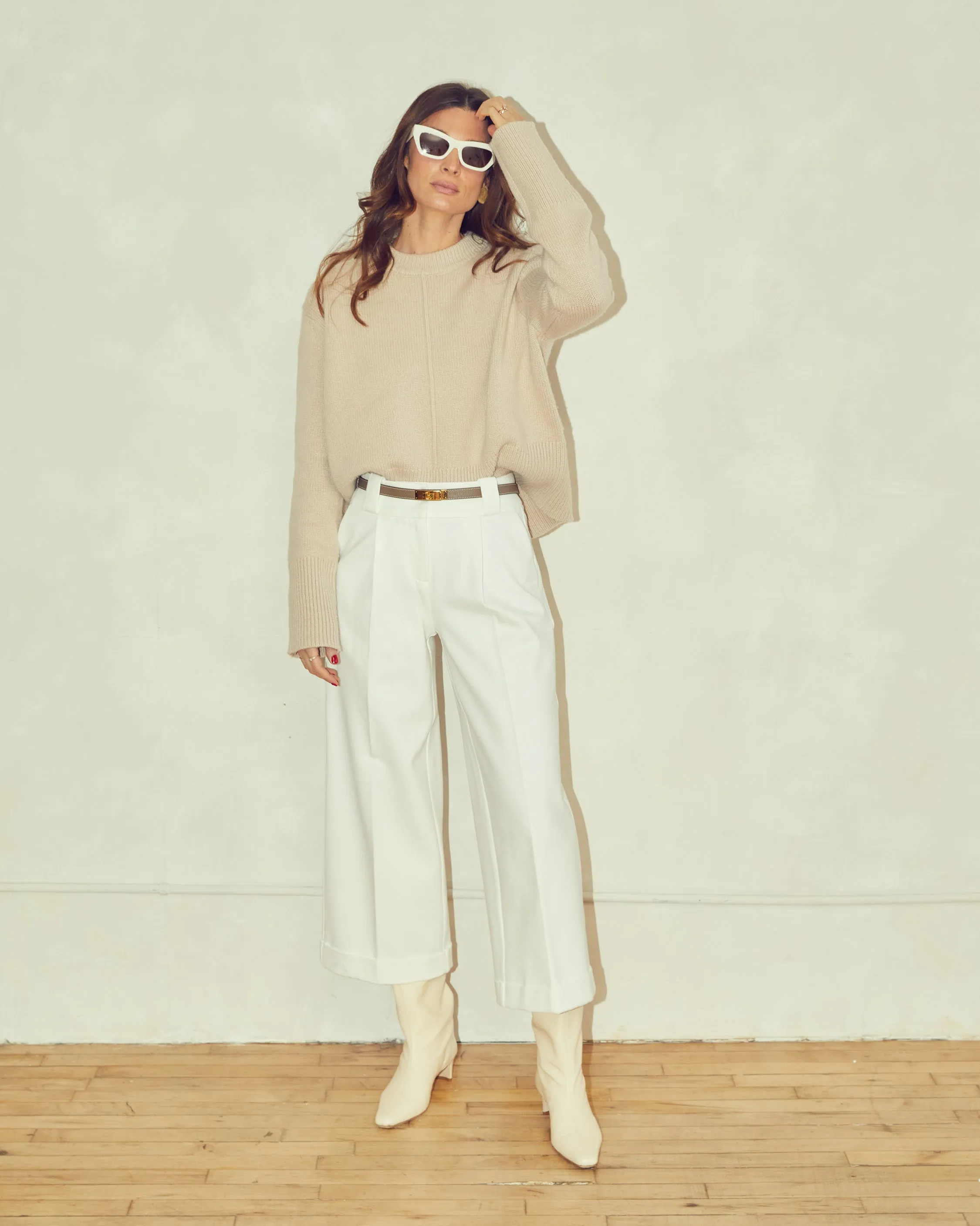 Beverly Wide-Leg Cropped Pant sold by Larroude product image thumbnail 5