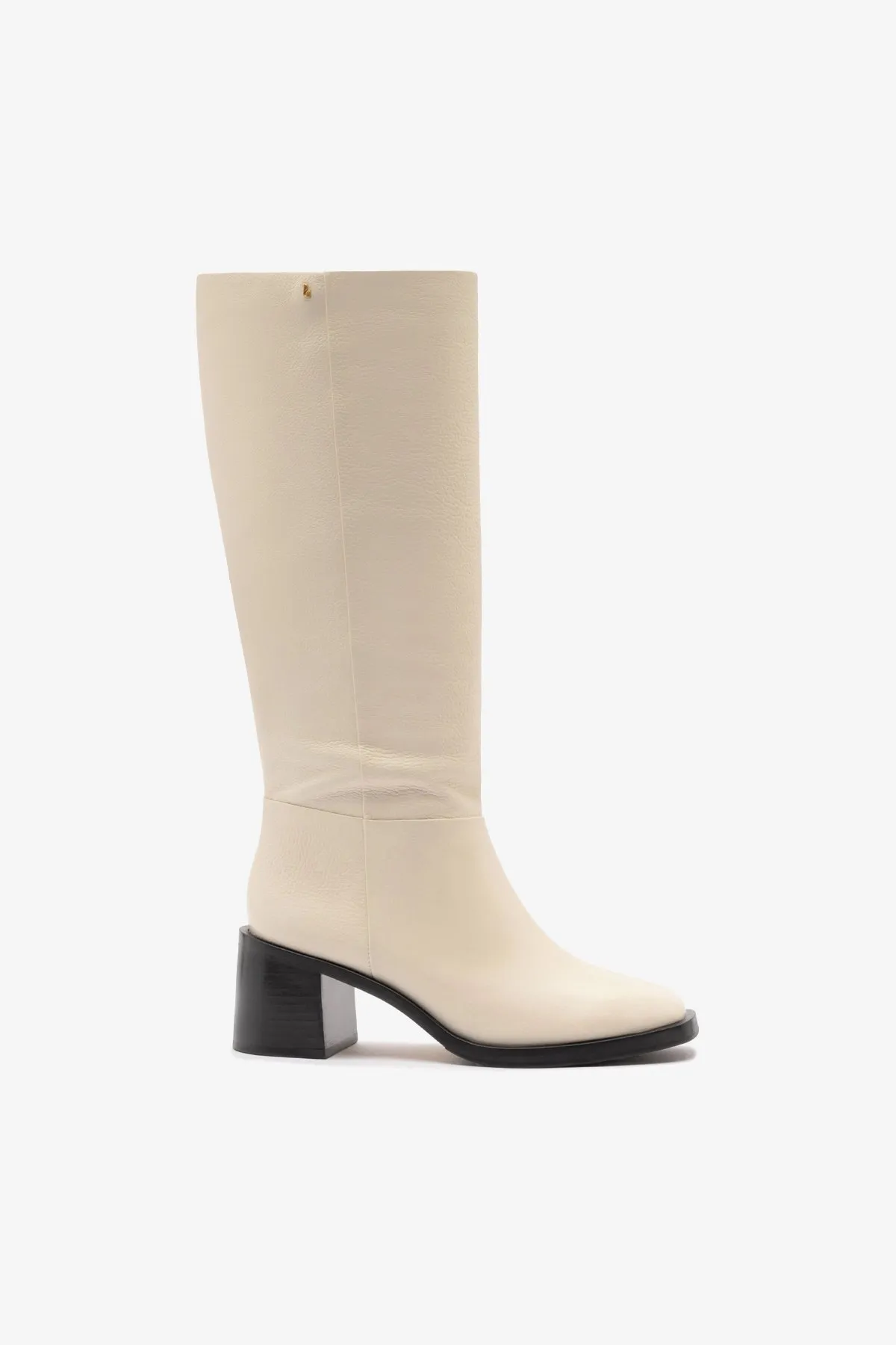 Ricky Boot In Ivory Leather sold by Larroude
