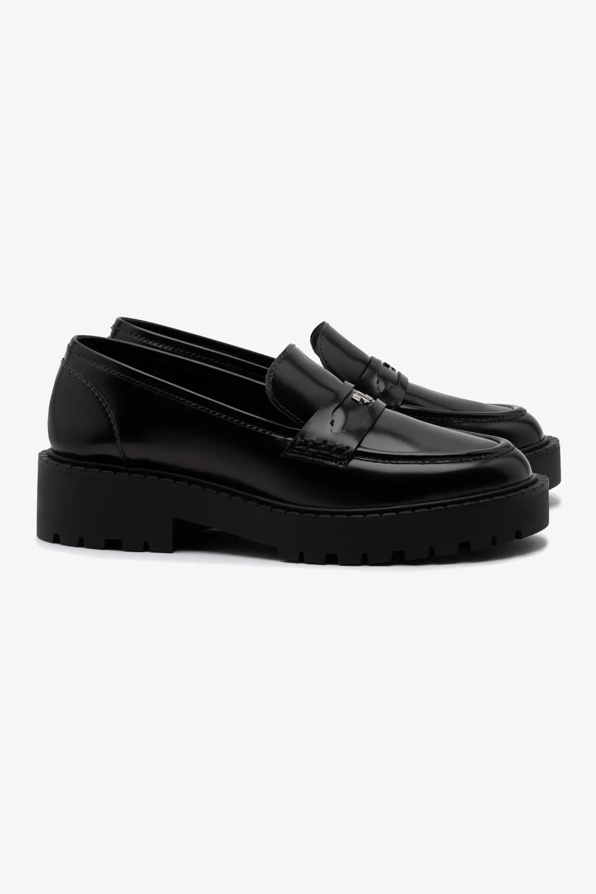 Suki Lugsole Loafer In Black Box Leather sold by Larroude product image thumbnail 3