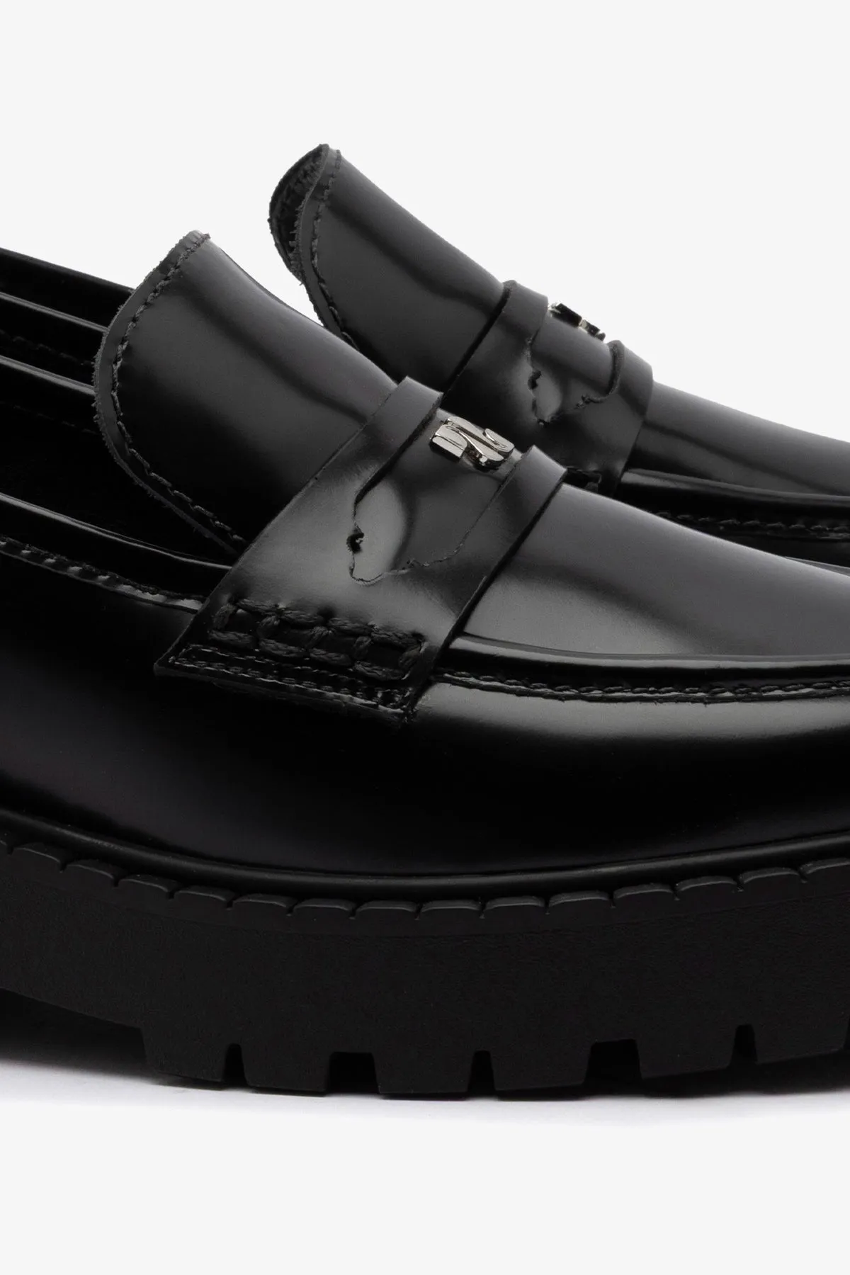 Suki Lugsole Loafer In Black Box Leather sold by Larroude product image thumbnail 4