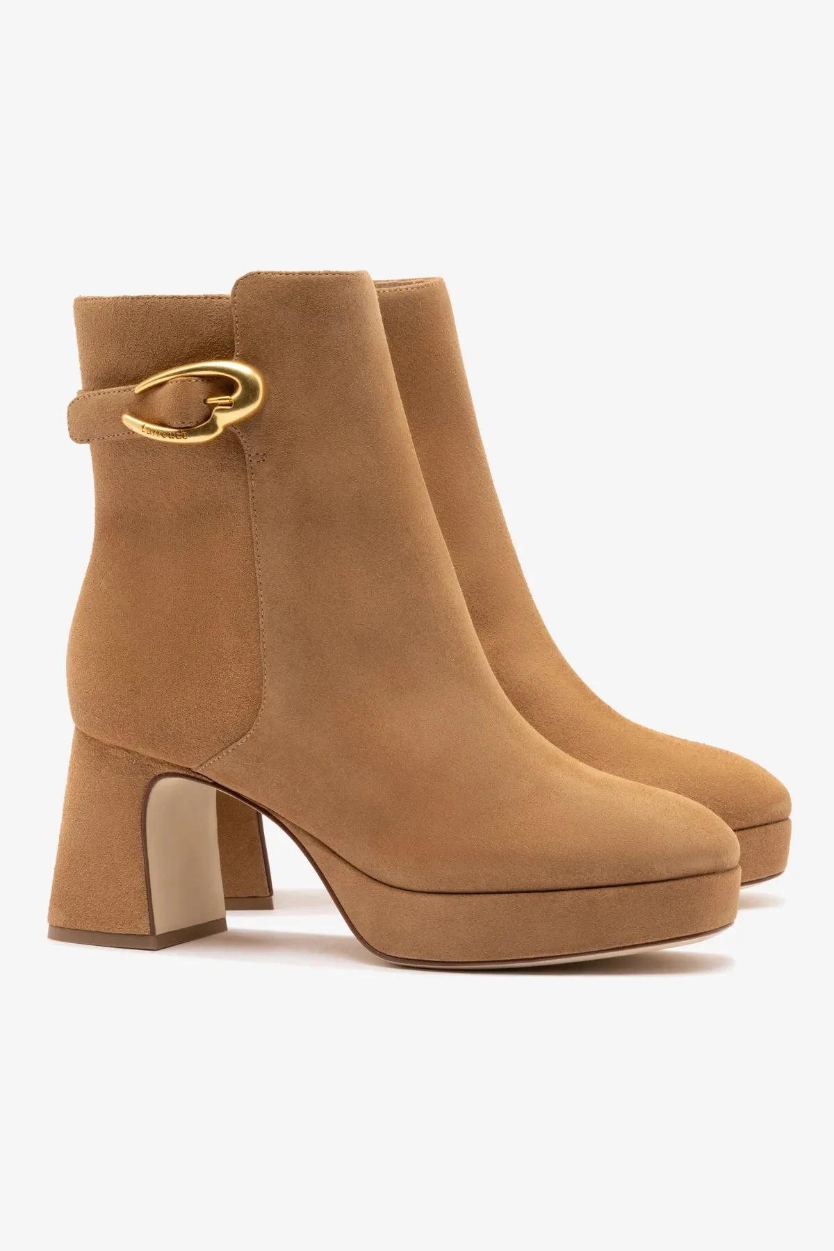 Dolly Verona Low Boot In Peanut Suede sold by Larroude product image thumbnail 2