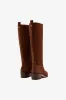 Florencia Boot In Burnt Umber Suede sold by Larroude