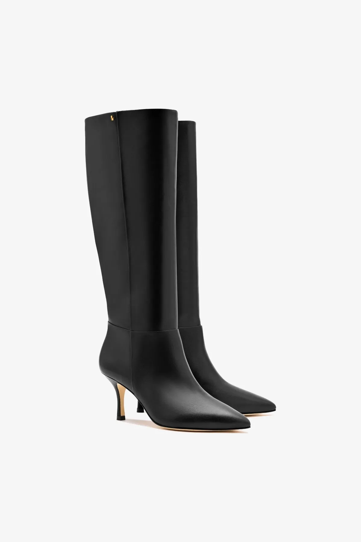 Kate Mid Boot In Black Leather sold by Larroude product image thumbnail 3