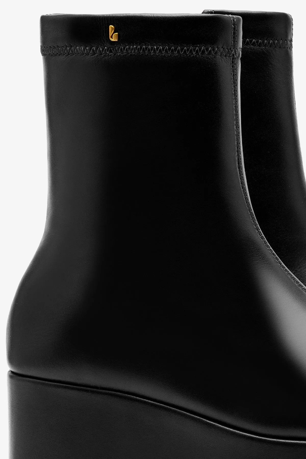 Dani Flatform Boot In Black Leather sold by Larroude product image thumbnail 4