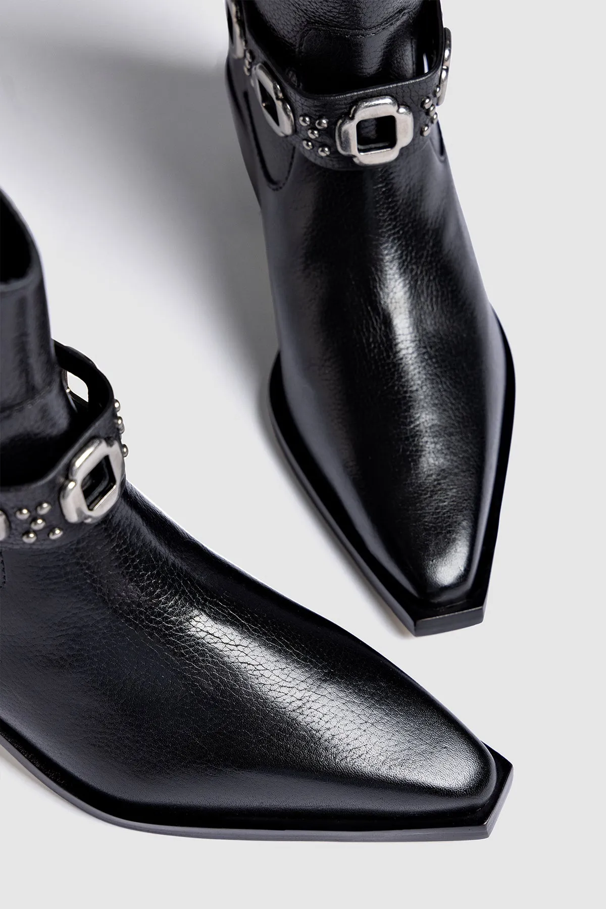 Milan Rodeo Bootie In Black Leather sold by Larroude product image thumbnail 5