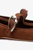 Verona Ballet Flat In Burnt Umber Suede sold by Larroude