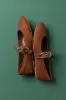 Verona Ballet Flat In Burnt Umber Suede sold by Larroude