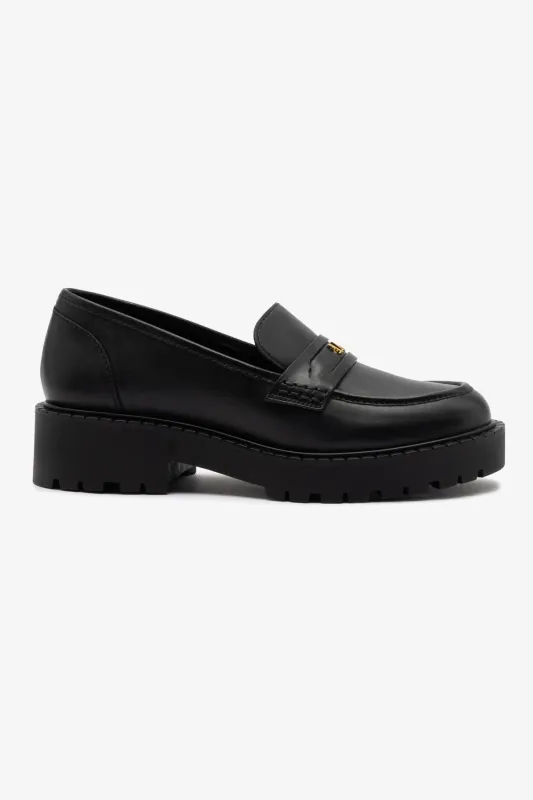 Suki Loafer In Black Leather sold by Larroude