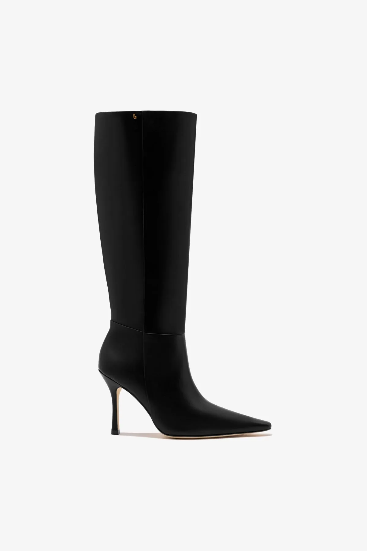 Carine Boot In Black Leather sold by Larroude