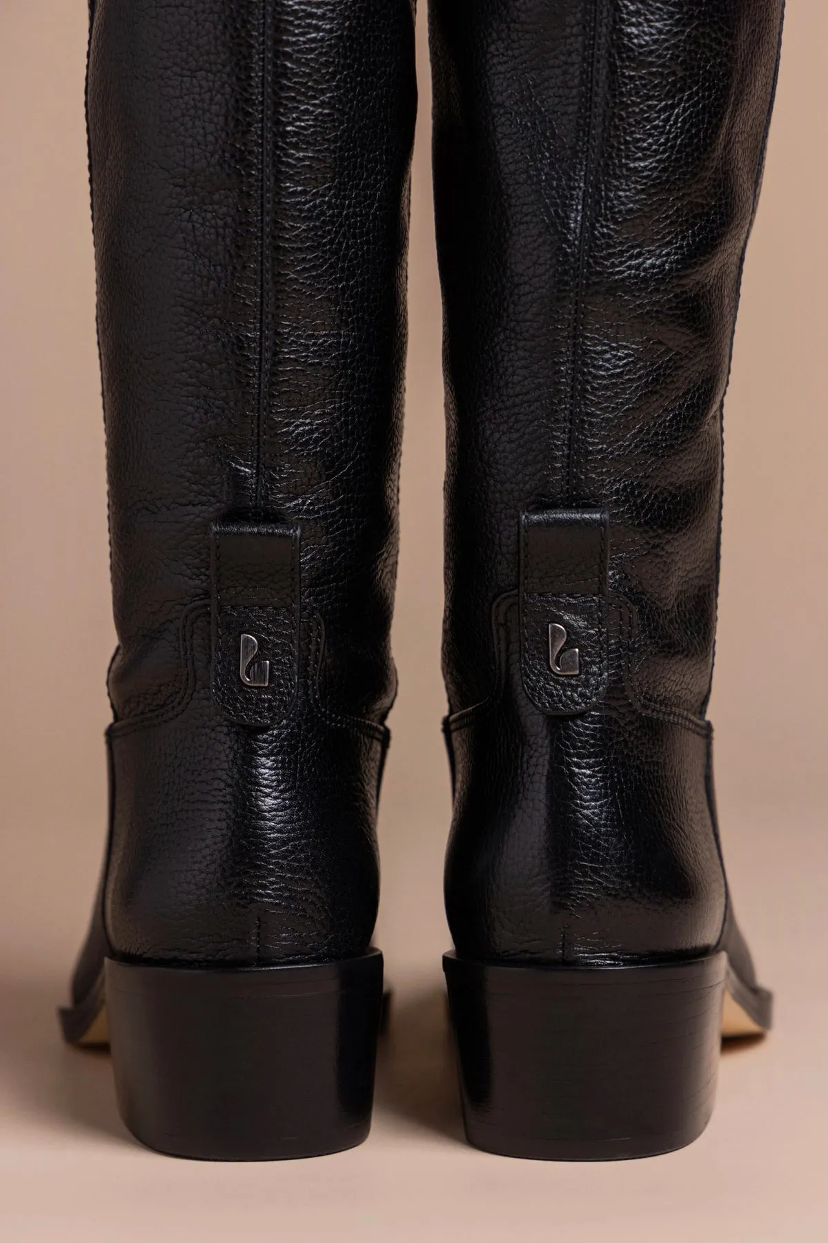Florencia Hi Boot In Black Leather sold by Larroude product image thumbnail 5