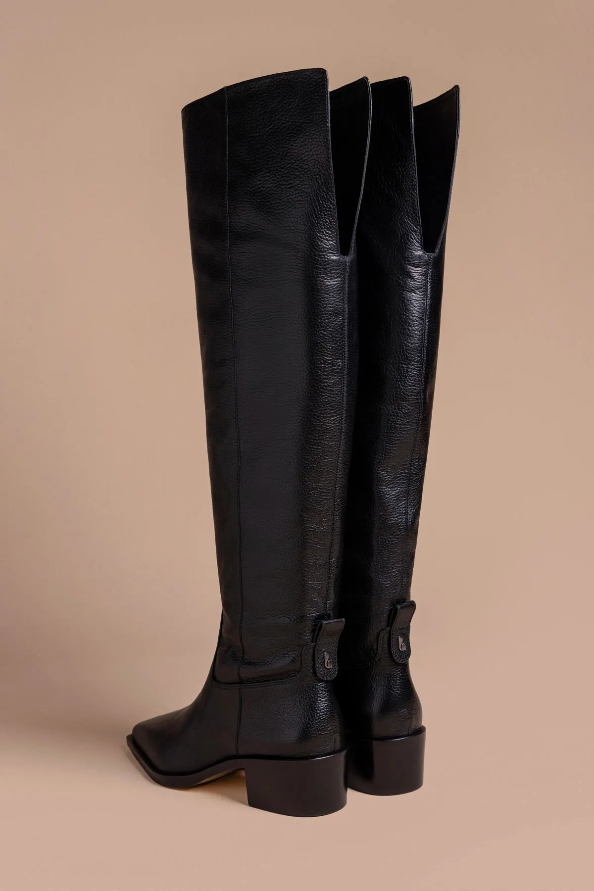 Florencia Hi Boot In Black Leather sold by Larroude product image thumbnail 2