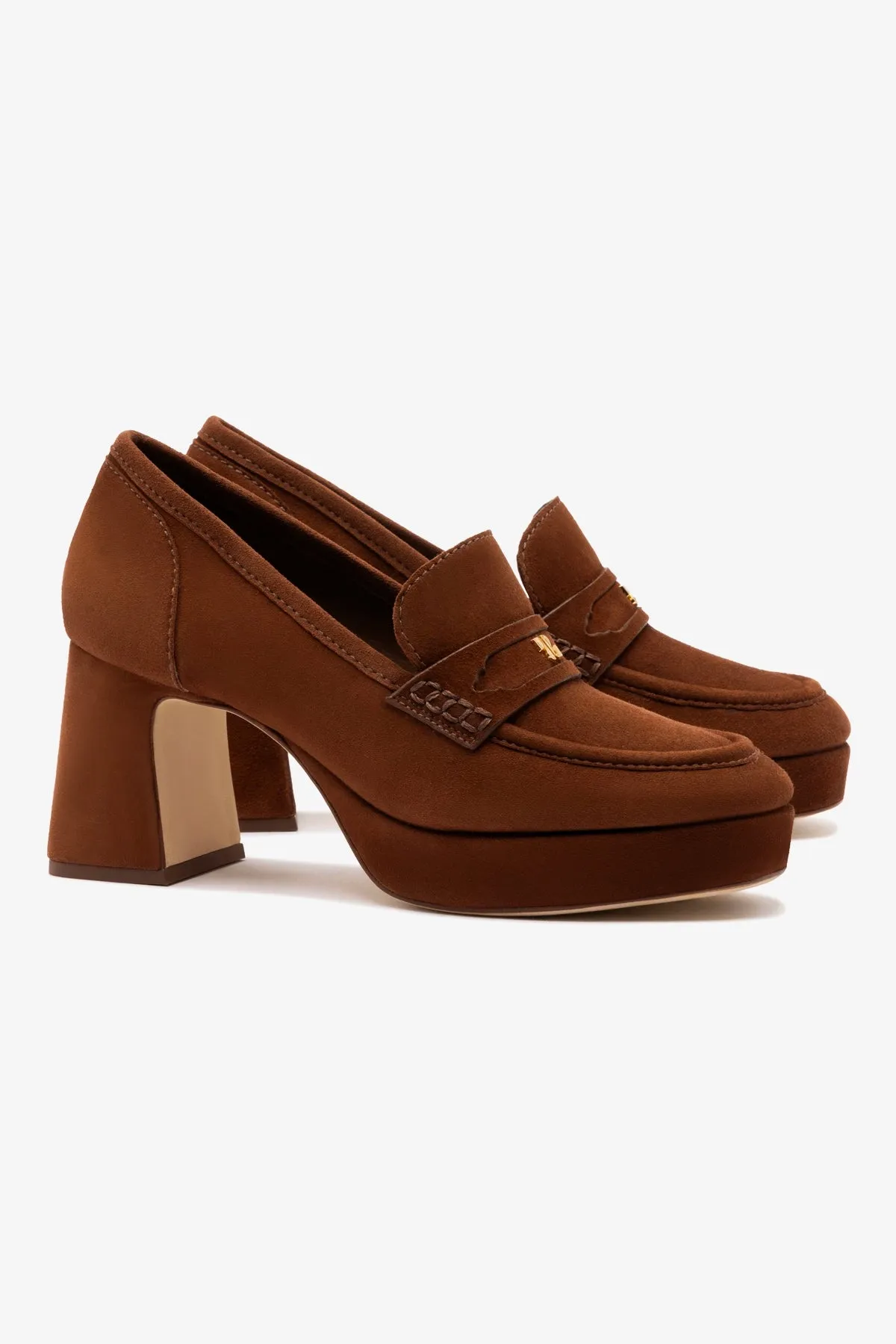 Suki Platform In Burnt Umber Suede sold by Larroude product image thumbnail 3