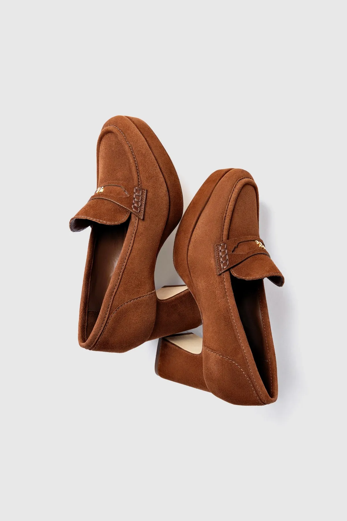 Suki Platform In Burnt Umber Suede sold by Larroude product image thumbnail 5