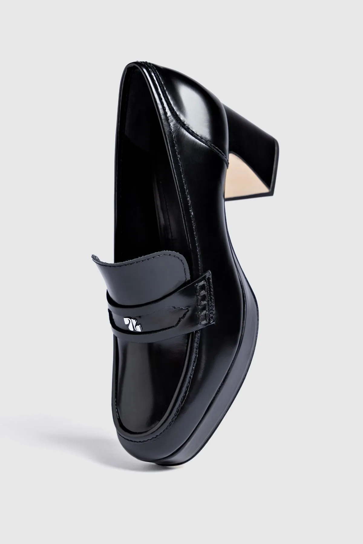Suki Platform In Black Box Leather sold by Larroude product image thumbnail 5