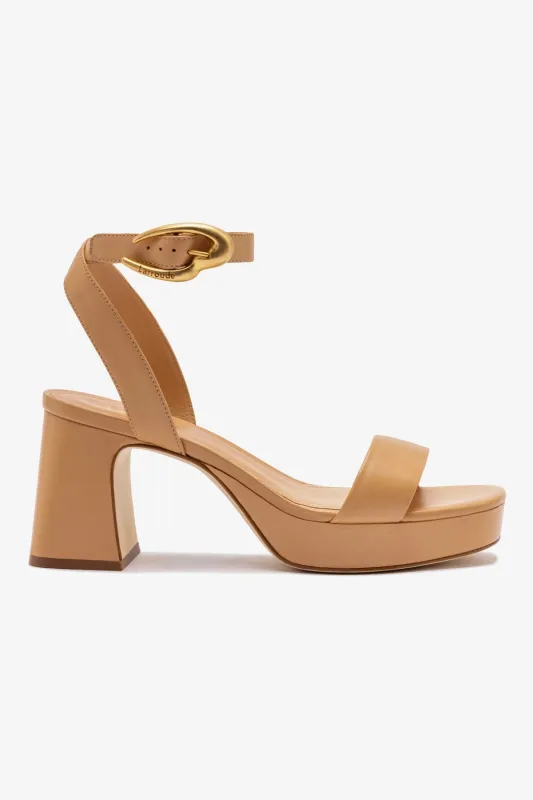 Dolly Verona Low Sandal In Tan Leather sold by Larroude