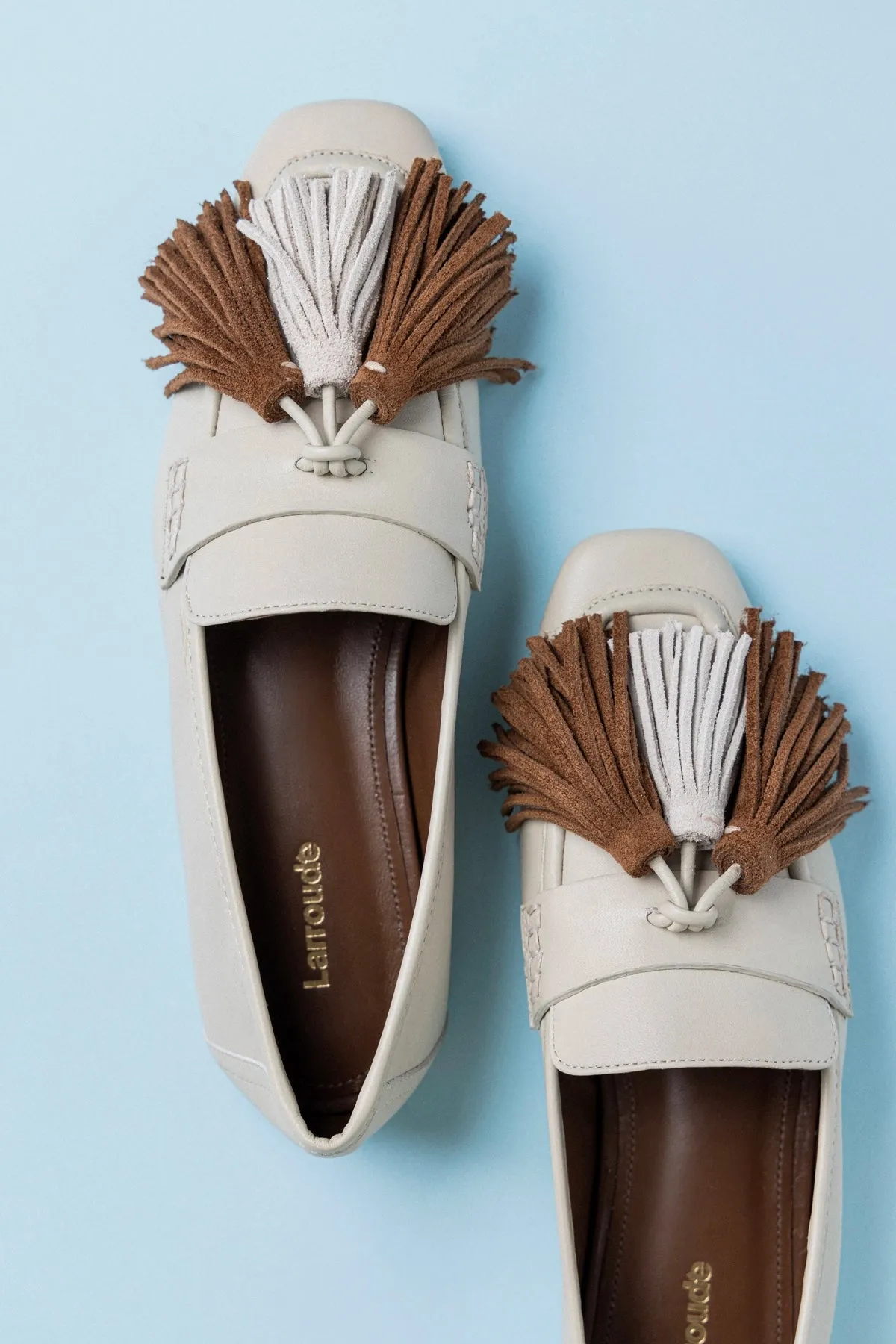 Suki Tassel In Ivory Leather sold by Larroude product image thumbnail 2