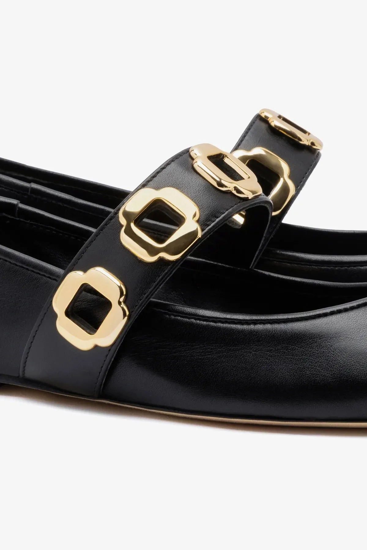 Milan Ballet Flat In Black Leather sold by Larroude product image thumbnail 4