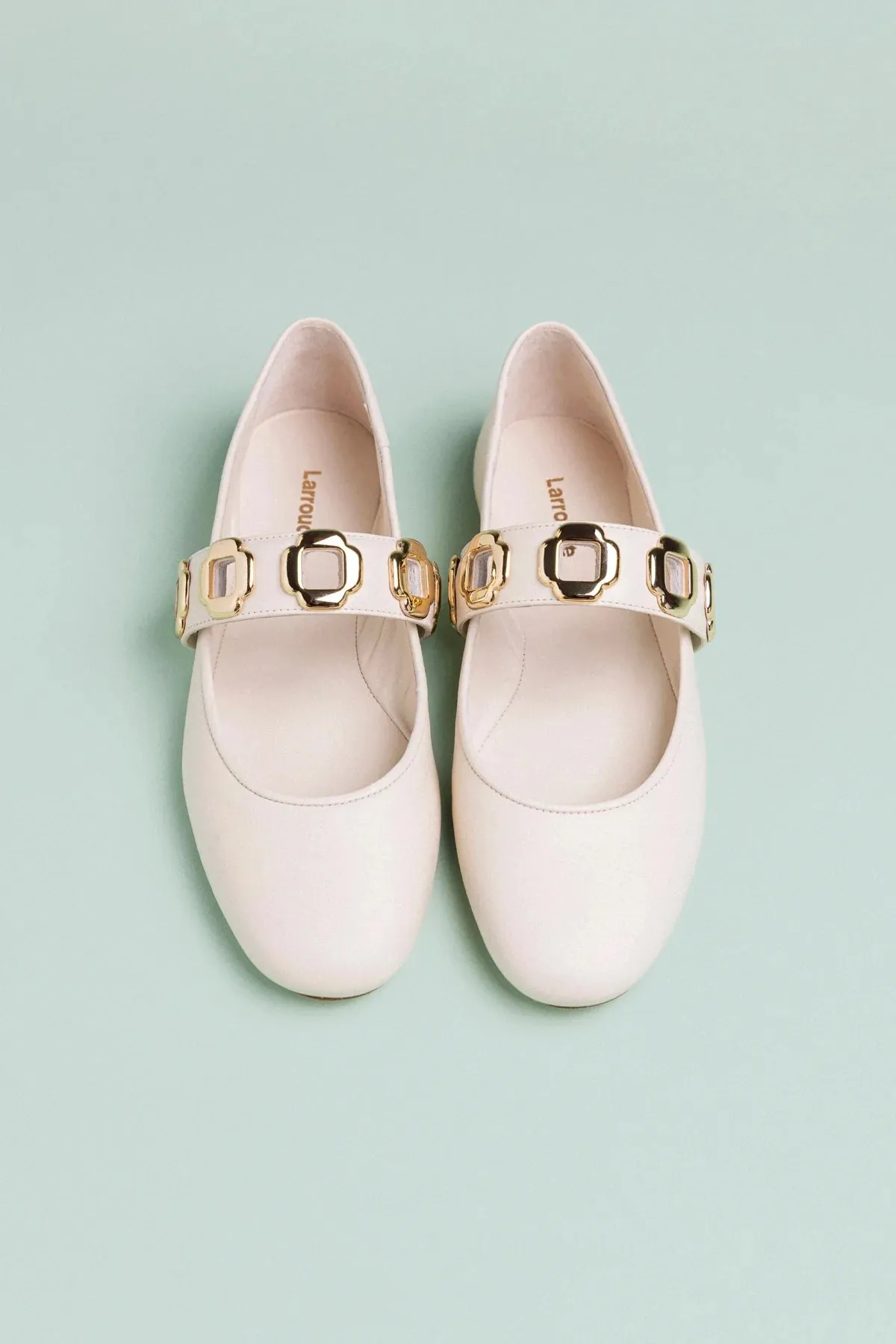 Milan Ballet Flat In Ivory Leather sold by Larroude product image thumbnail 5