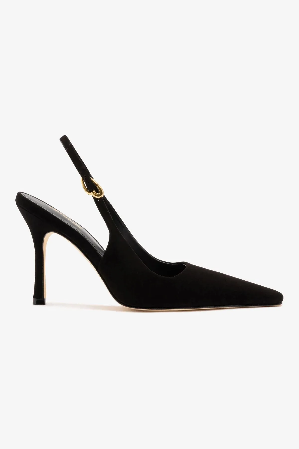 Carine Pump In Black Leather sold by Larroude