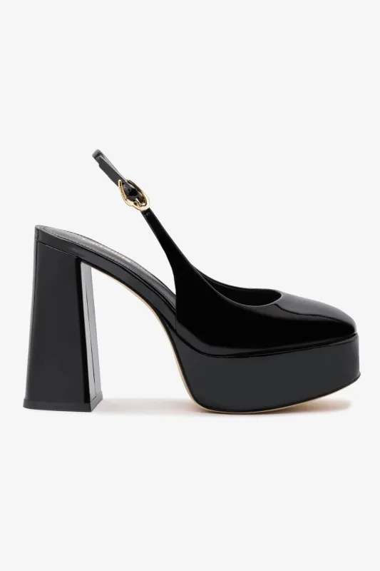 Ariana Hi In Black Patent Leather sold by Larroude