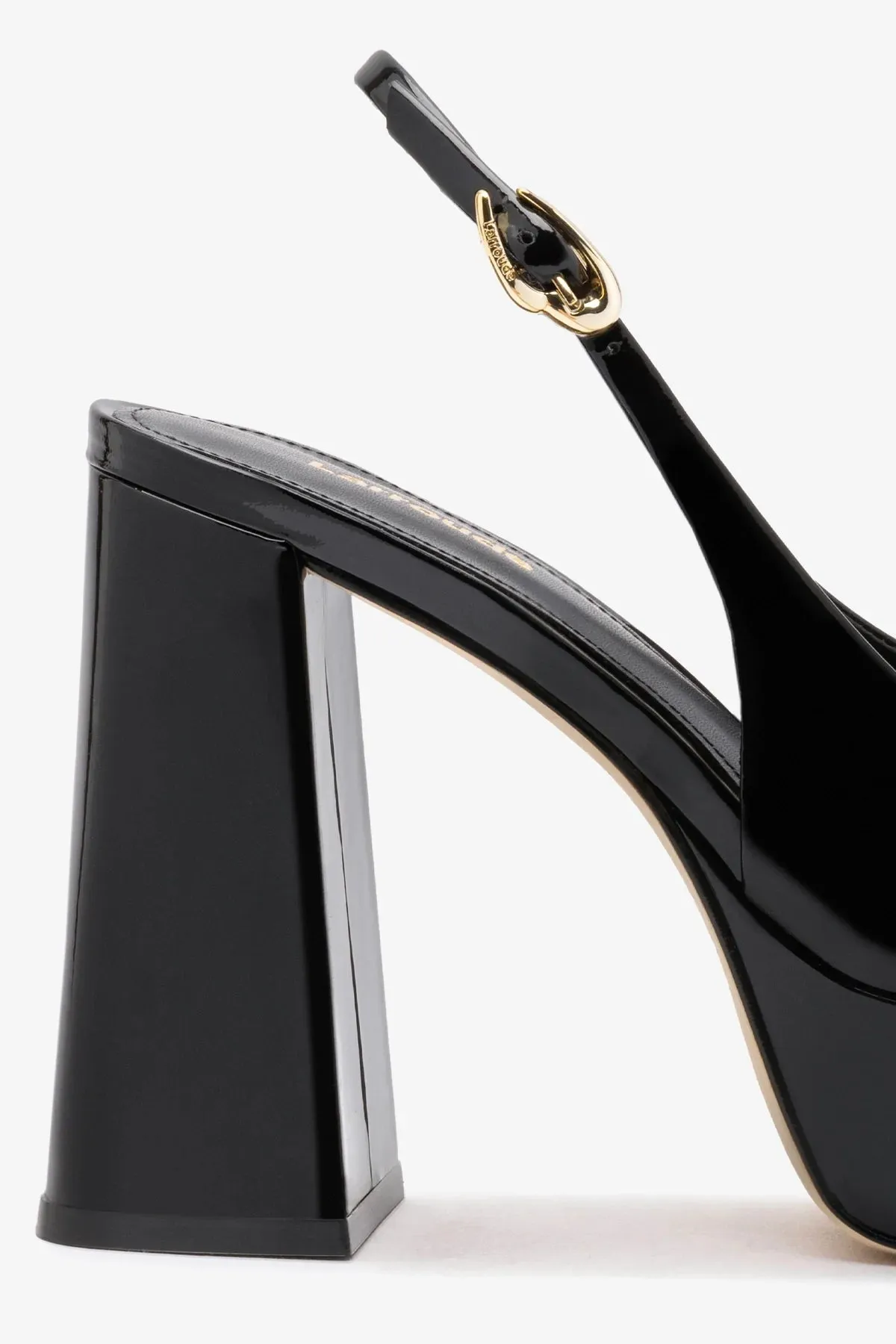 Ariana Hi In Black Patent Leather sold by Larroude product image thumbnail 4