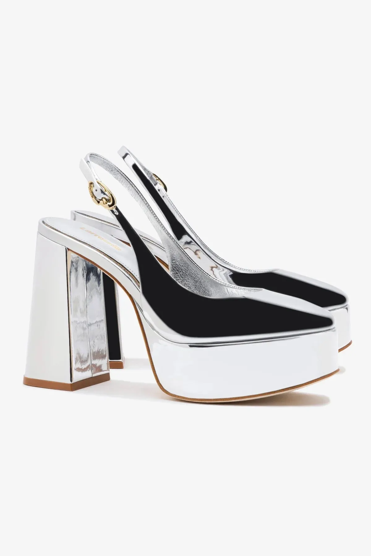 Ariana Hi In Silver Specchio sold by Larroude product image thumbnail 3