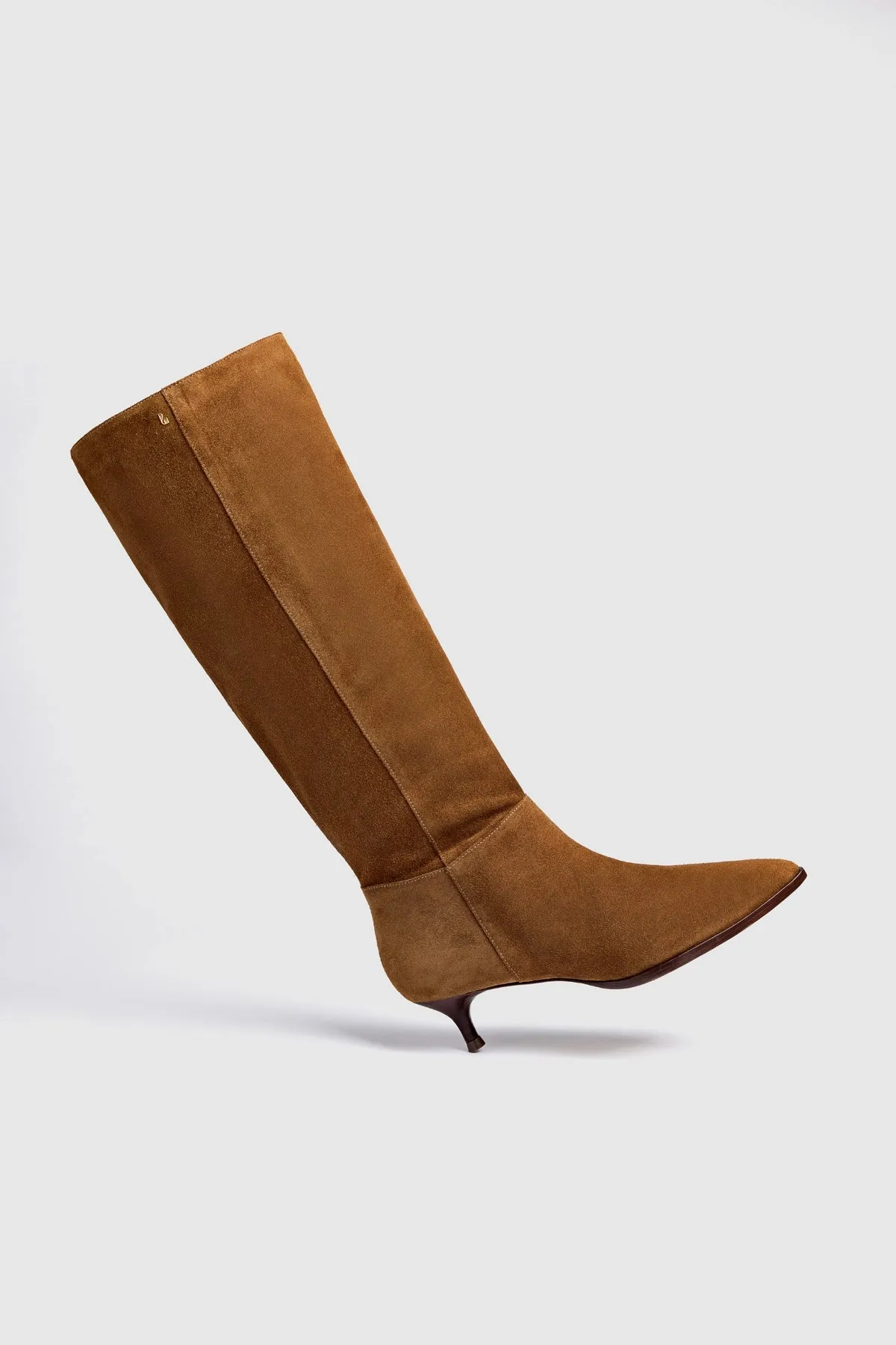 Kate Kitten Boot In Russet Suede sold by Larroude product image thumbnail 2