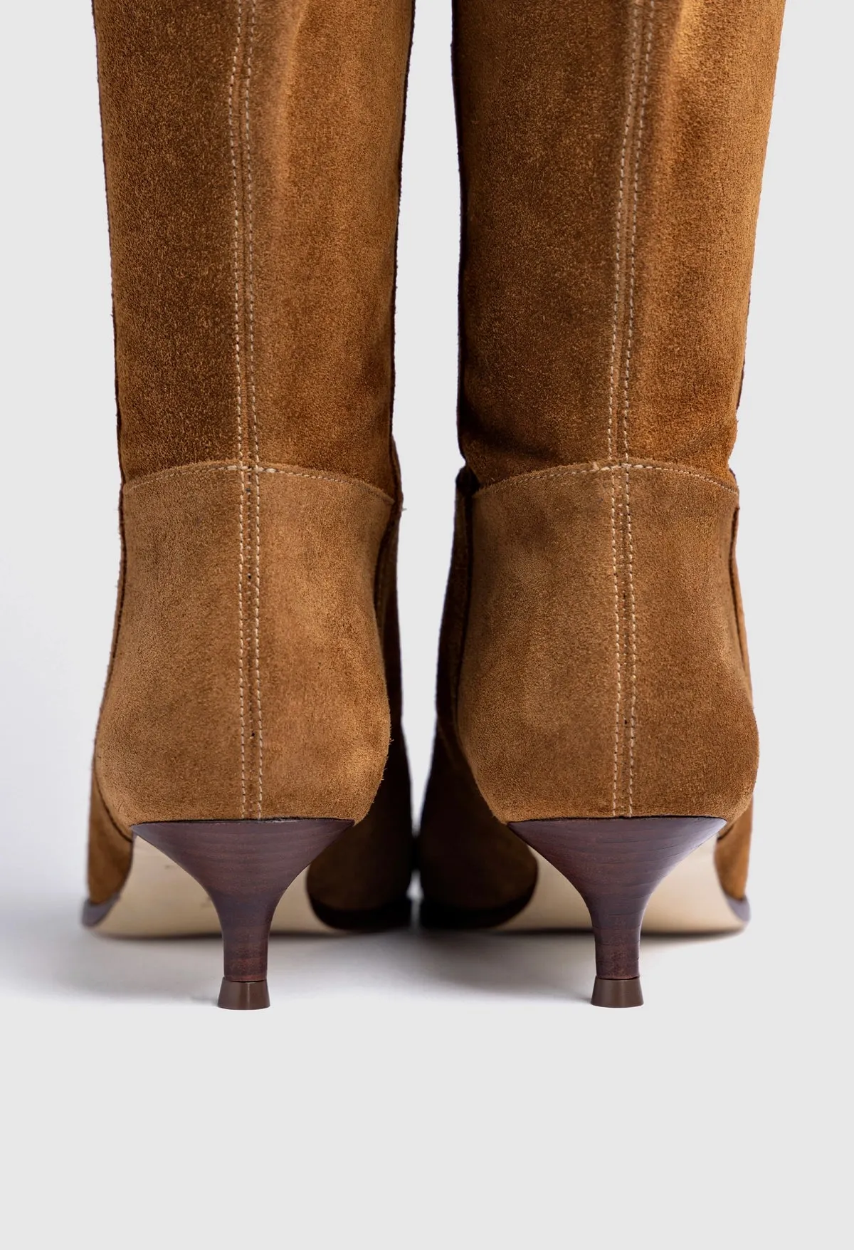 Kate Kitten Boot In Russet Suede sold by Larroude product image thumbnail 5