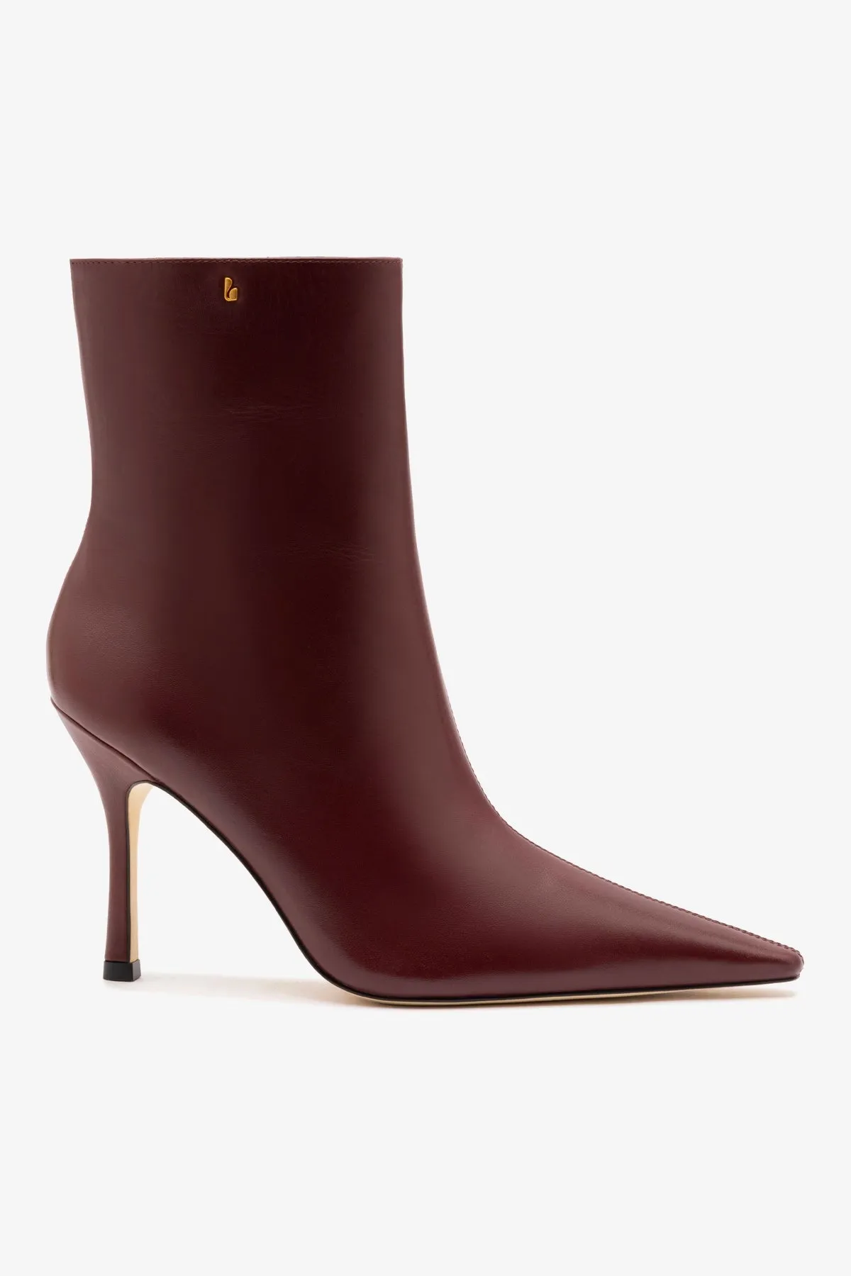Mini Carine Boot In Burgundy Leather sold by Larroude