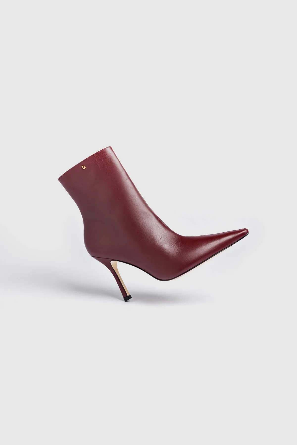 Mini Carine Boot In Burgundy Leather sold by Larroude product image thumbnail 5