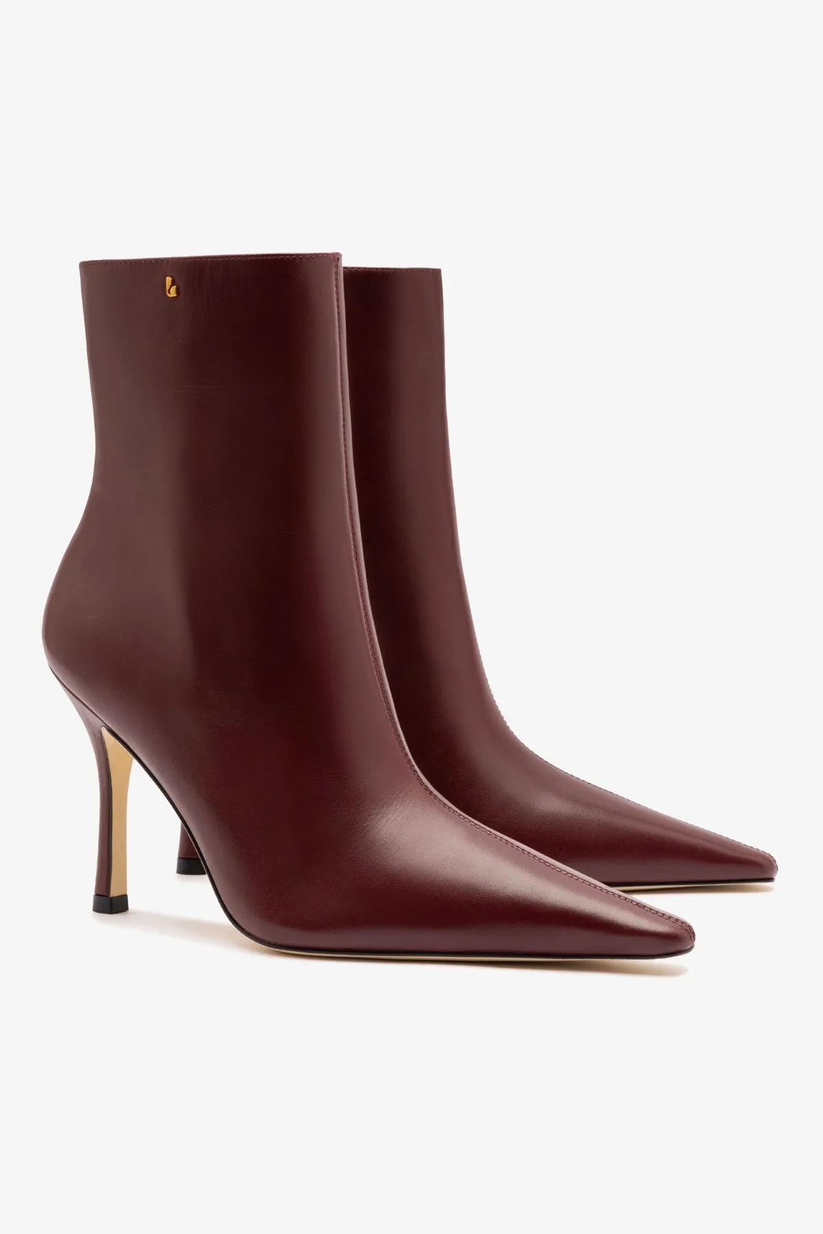 Mini Carine Boot In Burgundy Leather sold by Larroude product image thumbnail 4