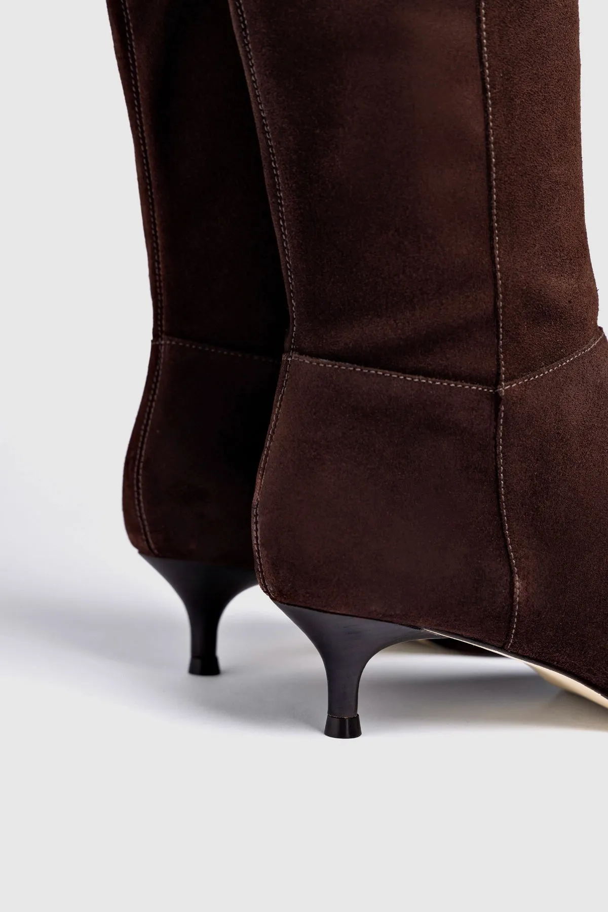 Kate Kitten Boot In Brown Suede sold by Larroude product image thumbnail 5