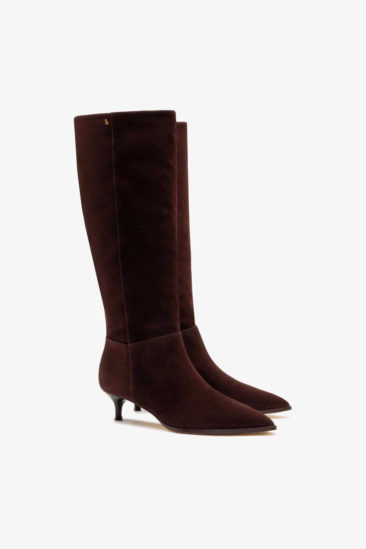 Kate Kitten Boot In Brown Suede sold by Larroude product image thumbnail 3