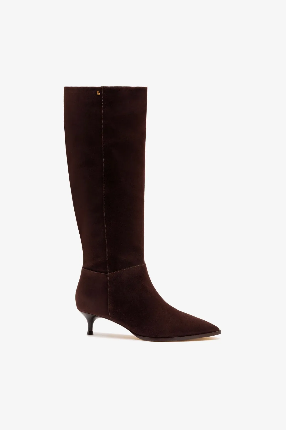 Kate Kitten Boot In Brown Suede sold by Larroude