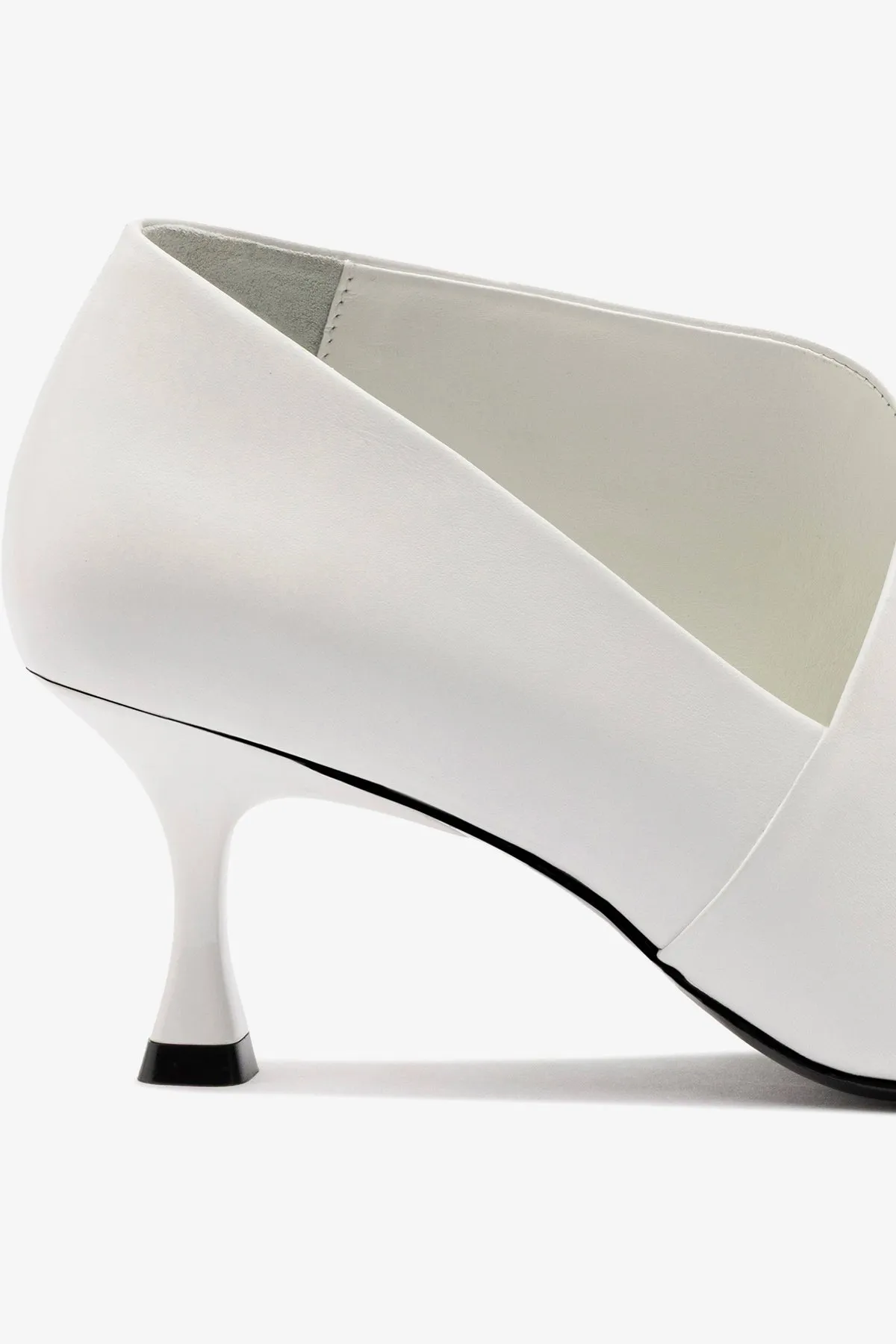 Larroudé by Nicolò B. Vittoria Pump In White Leather sold by Larroude product image thumbnail 4