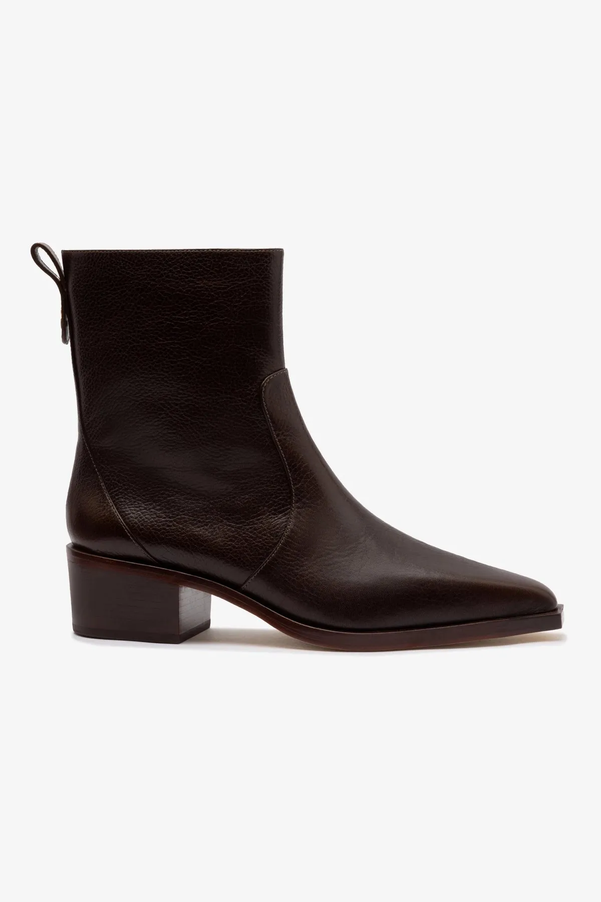 Florencia Low Boot In Brown Leather sold by Larroude