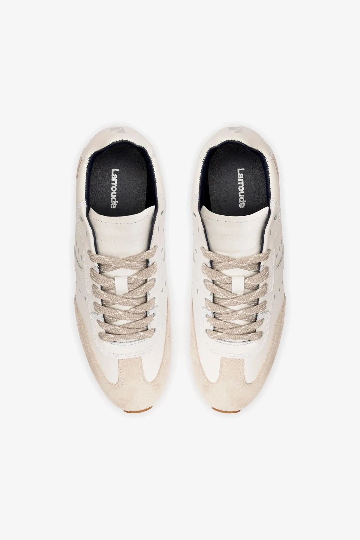 Stella Sneaker In White Leather sold by Larroude product image thumbnail 5