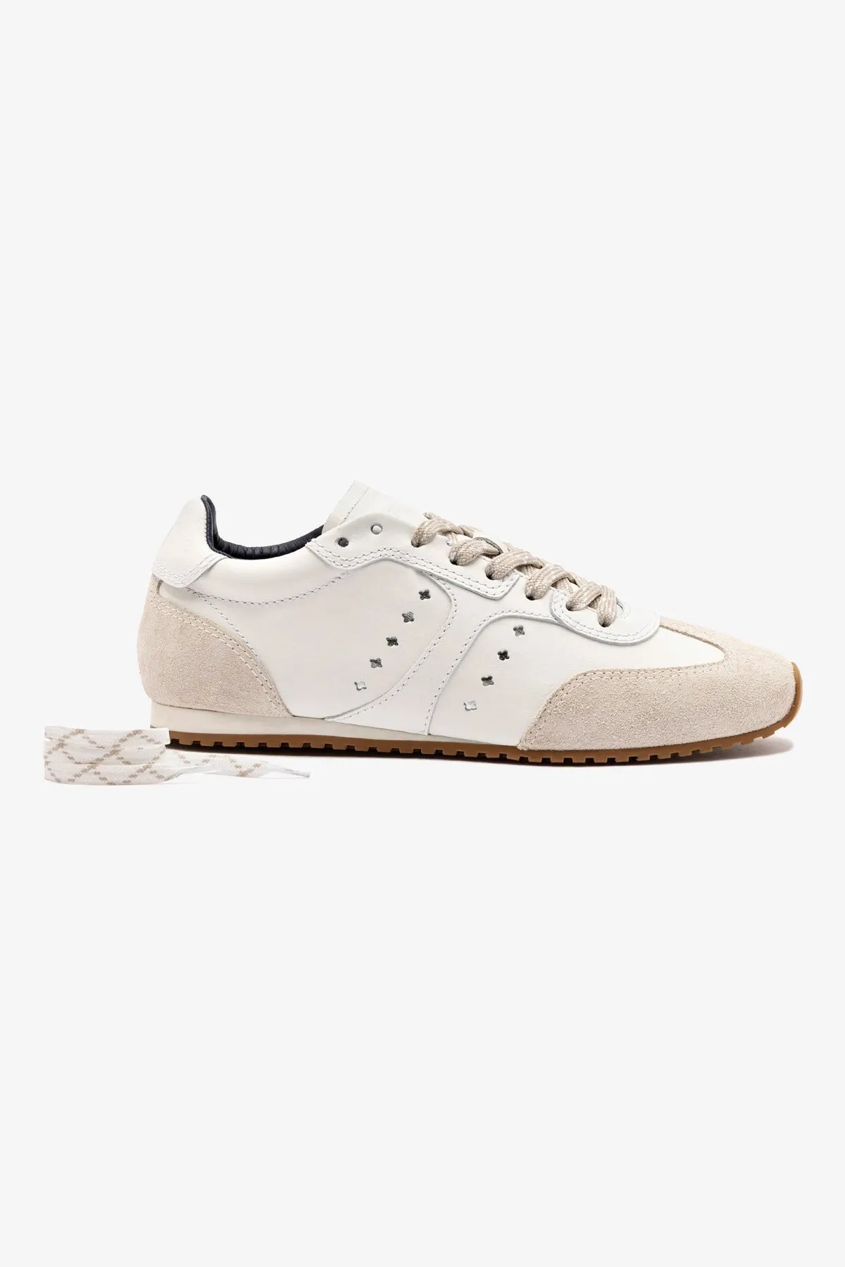 Stella Sneaker In White Leather sold by Larroude product image thumbnail 3
