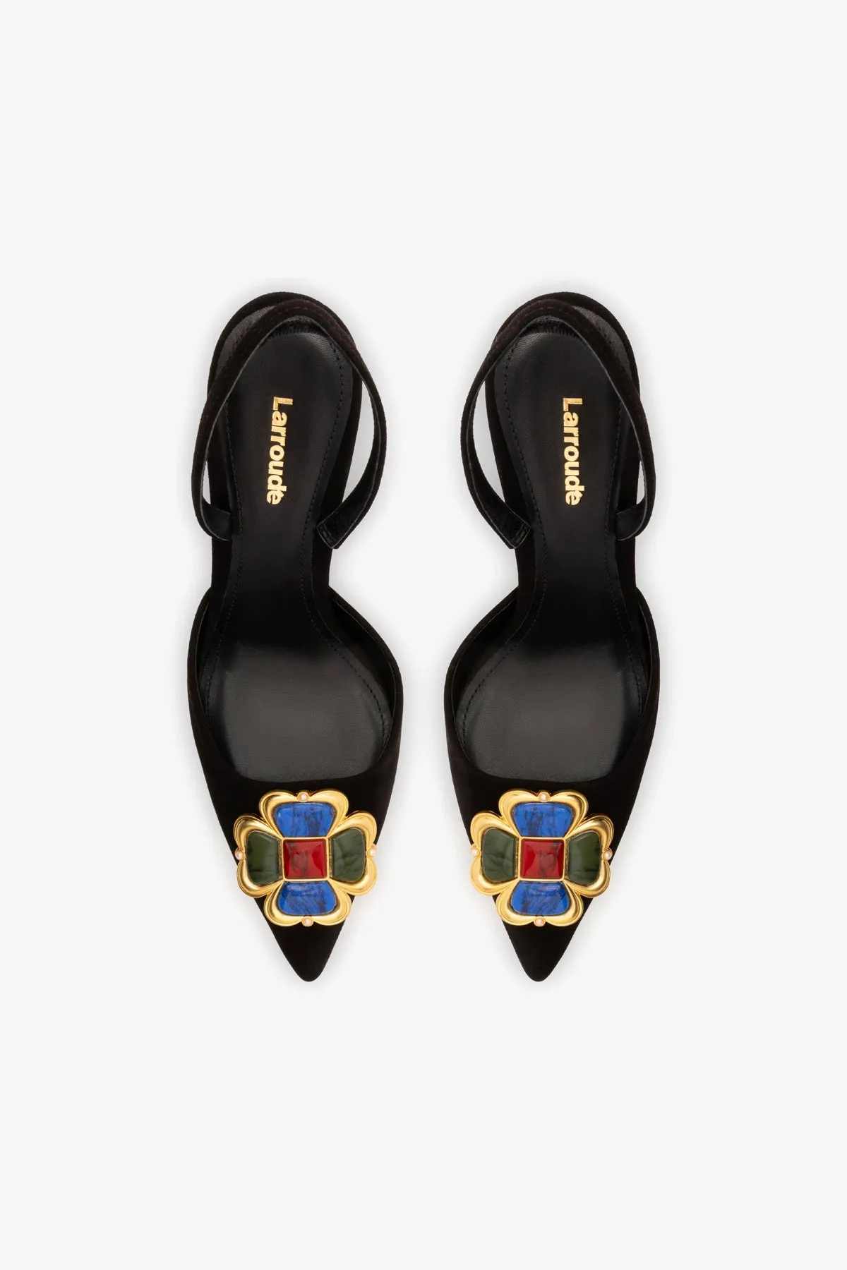 Chrissy Pump In Black Leather sold by Larroude product image thumbnail 5