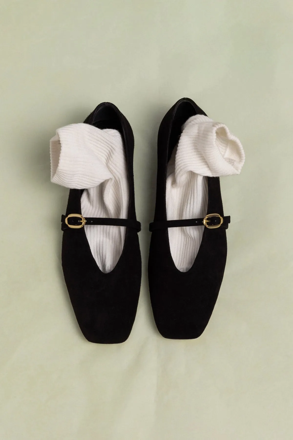 Misty Ballerina Flat In Black Leather sold by Larroude product image thumbnail 2