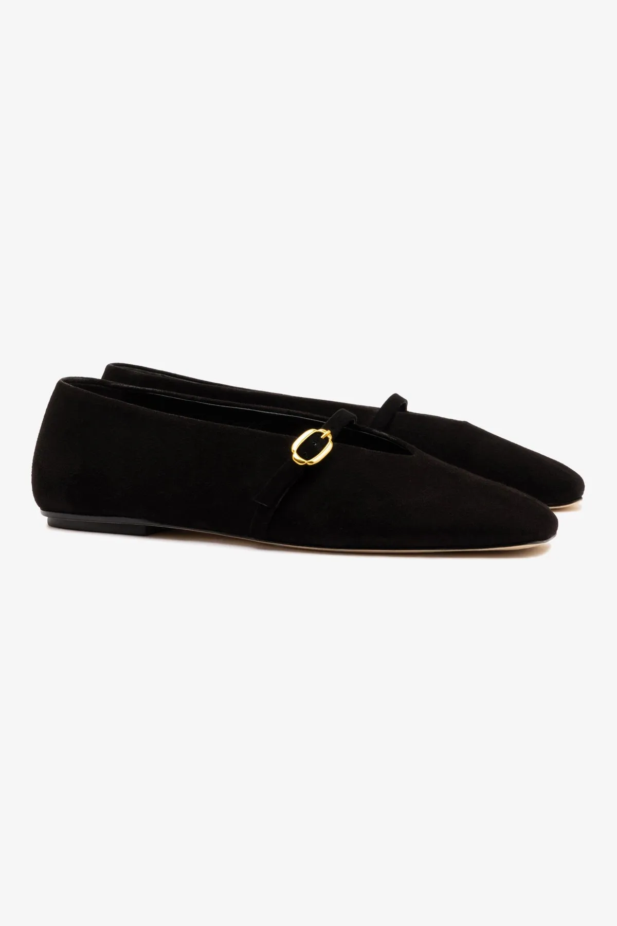 Misty Ballerina Flat In Black Leather sold by Larroude product image thumbnail 3