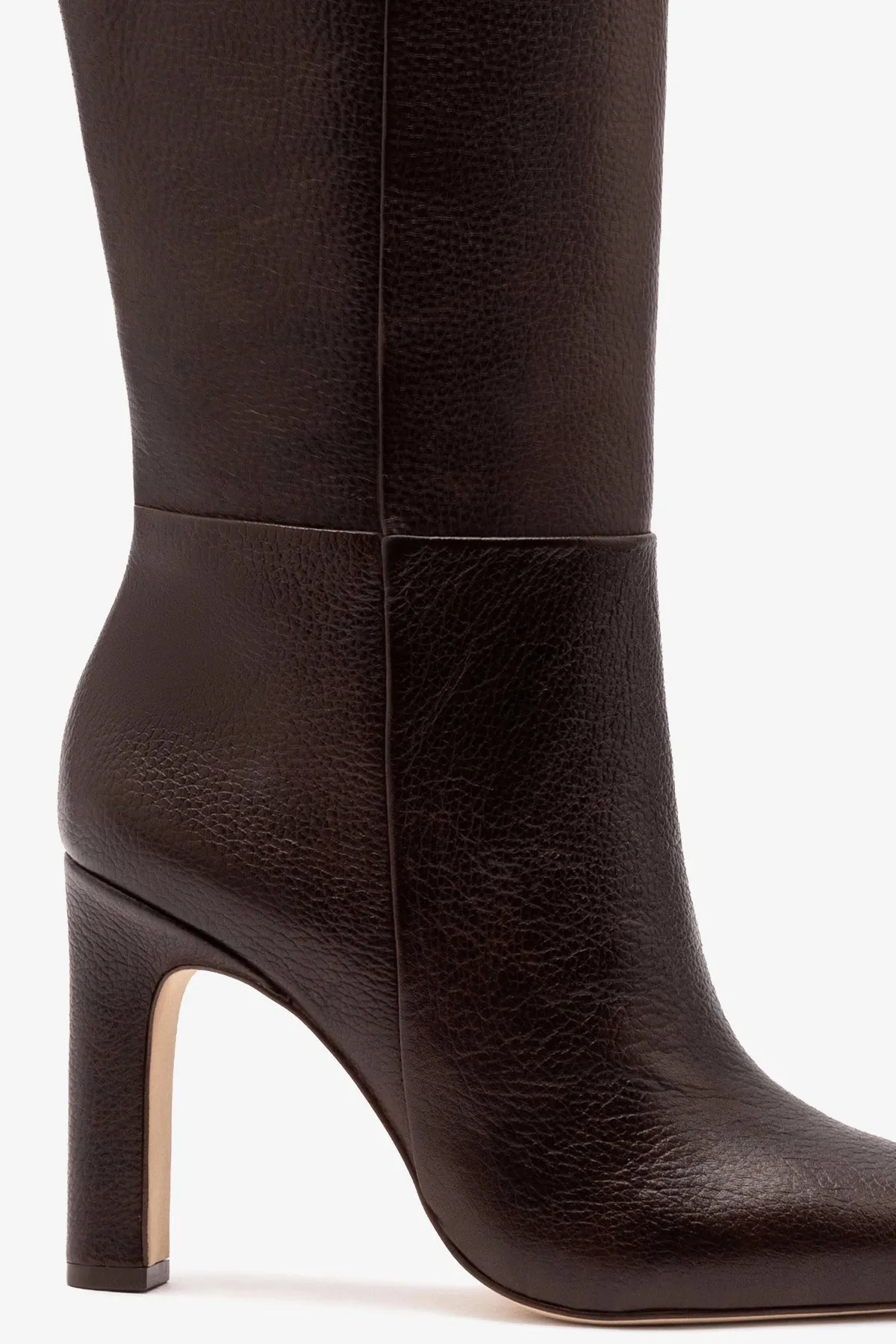 Cindy Hi Boot In Brown Leather sold by Larroude product image thumbnail 4