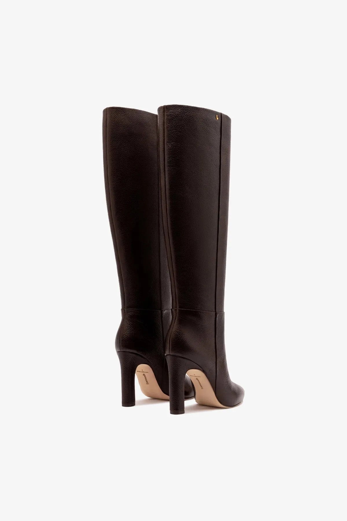 Cindy Hi Boot In Brown Leather sold by Larroude product image thumbnail 3