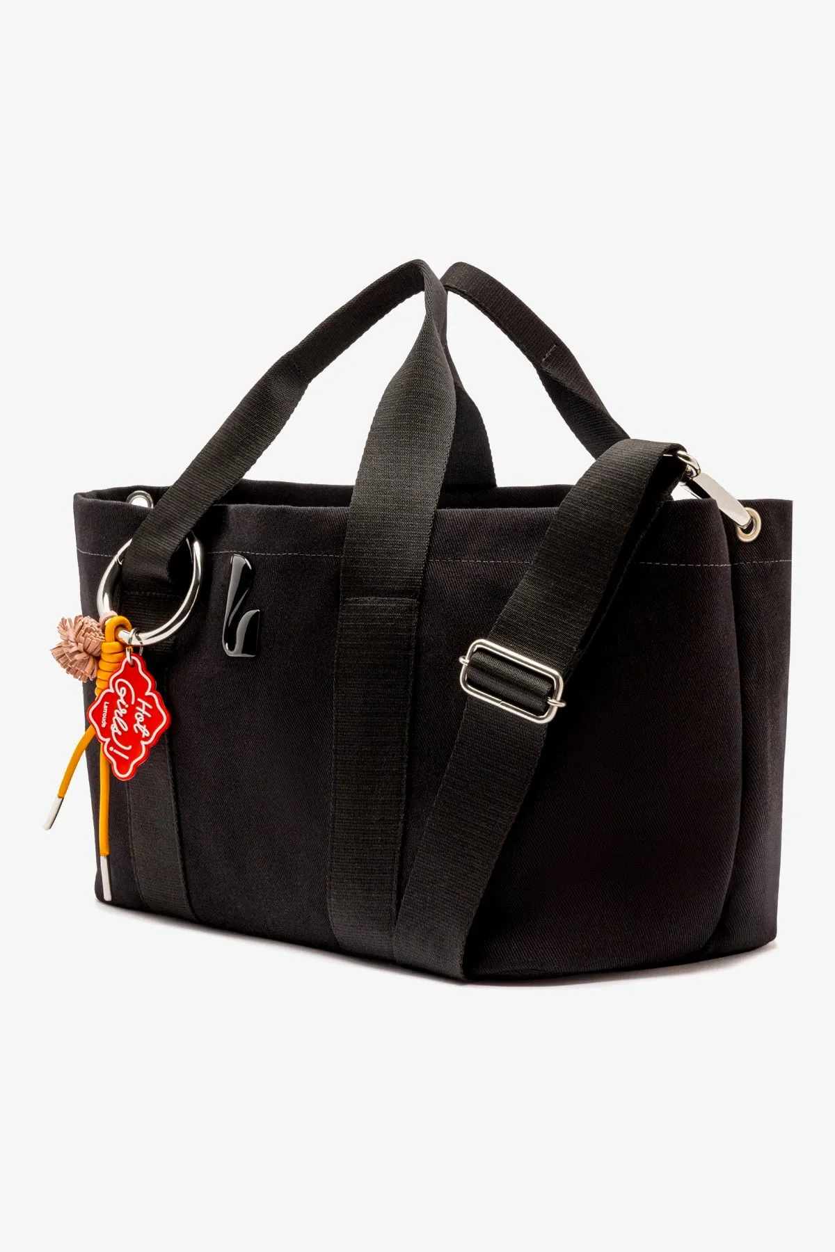 Americana Tote Bag In Black Denim sold by Larroude product image thumbnail 3