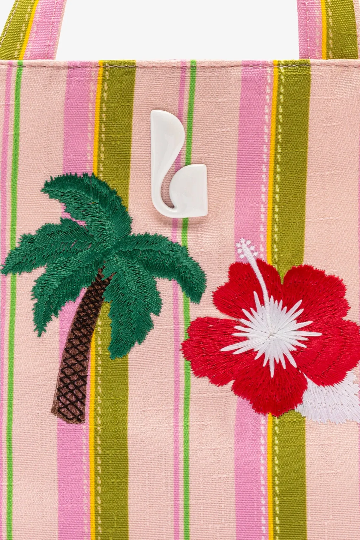 Poppy Mini Tote Bag In Tulip And Emerald Raffia sold by Larroude product image thumbnail 4