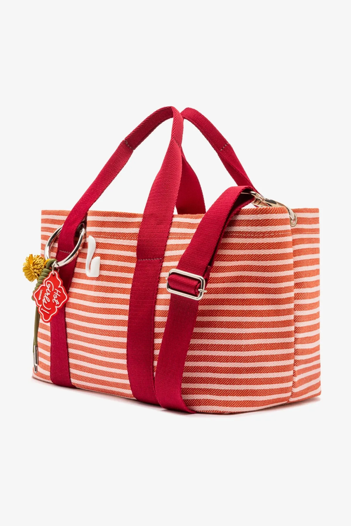 Americana Tote Bag In Tulip Awning Stripe sold by Larroude product image thumbnail 3