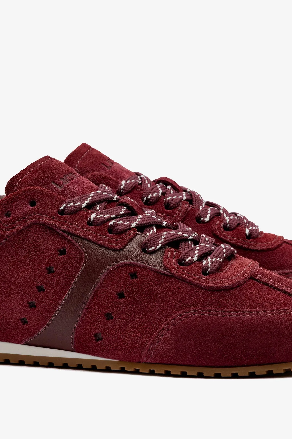 Stella Sneaker In Burgundy Suede sold by Larroude product image thumbnail 4