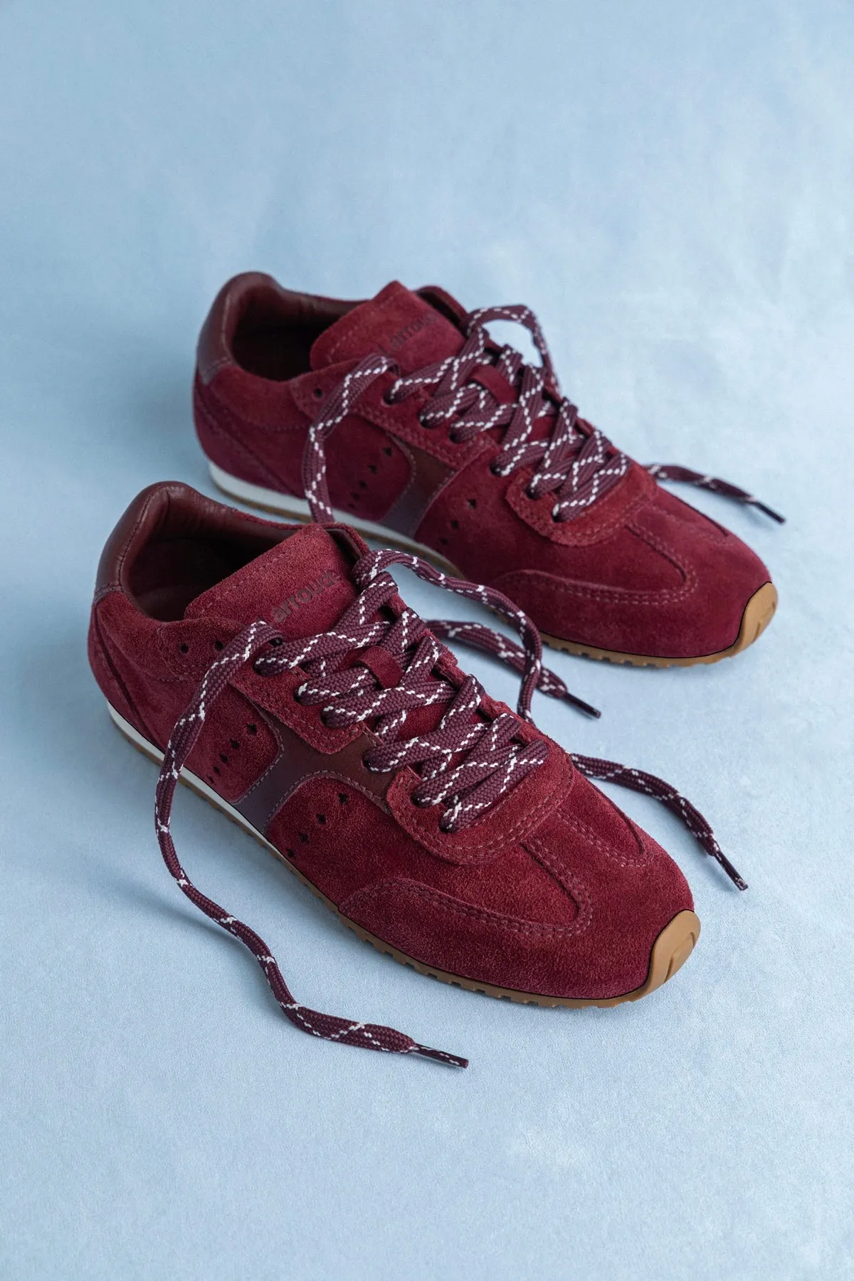 Stella Sneaker In Burgundy Suede sold by Larroude product image thumbnail 2